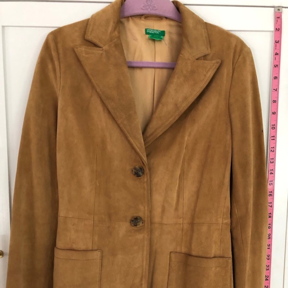 United Colors of Benetton Suede Saddle Blazer